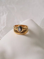 Alouette Stone Wave Ring