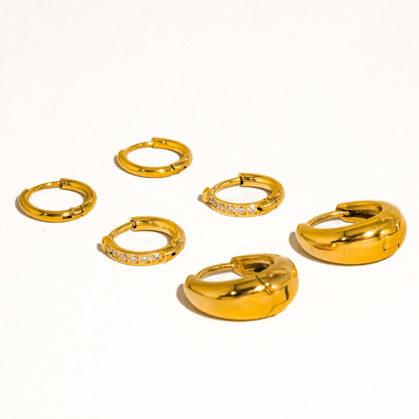 Rayon Hoop Earring Set