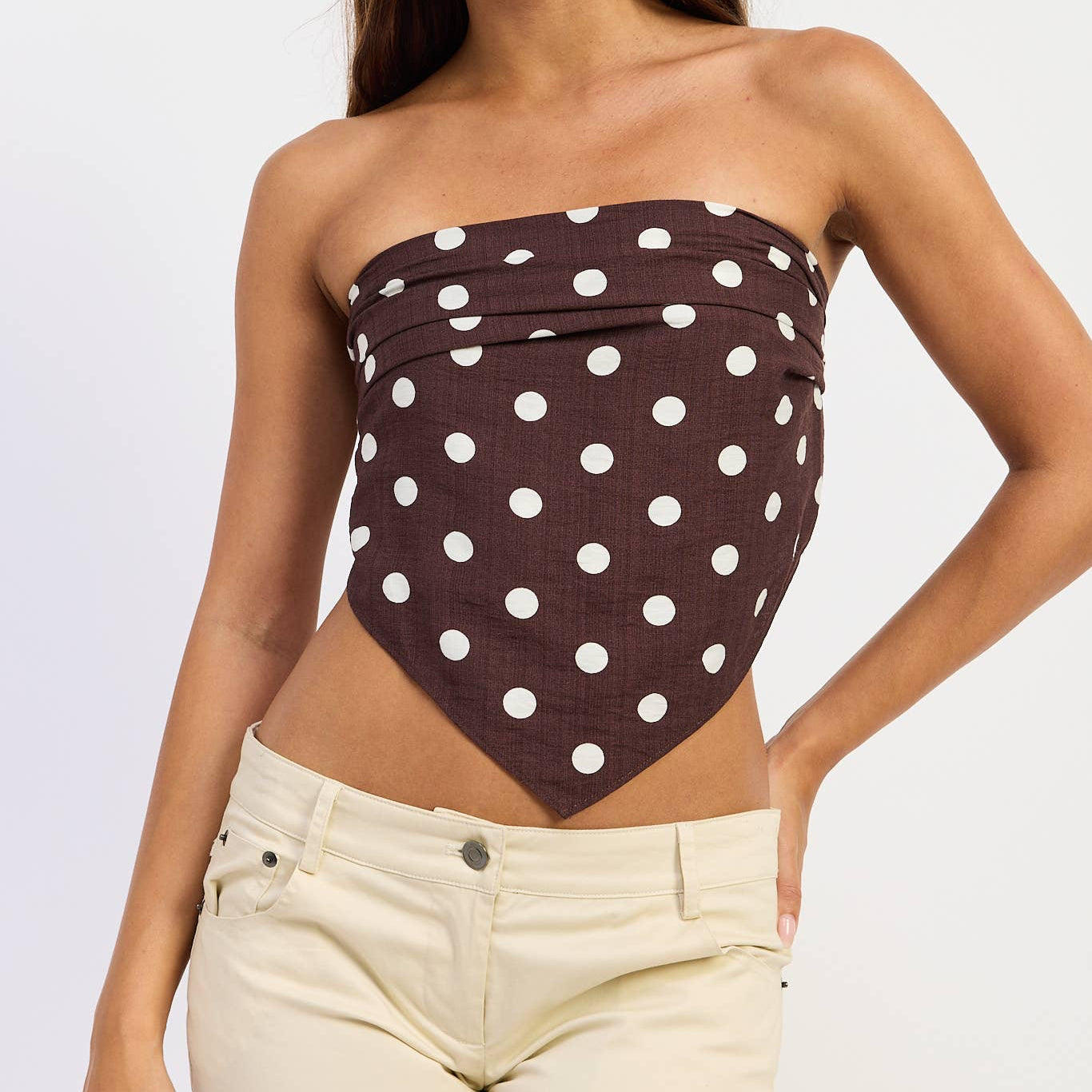 Polka Dot Scarf Top