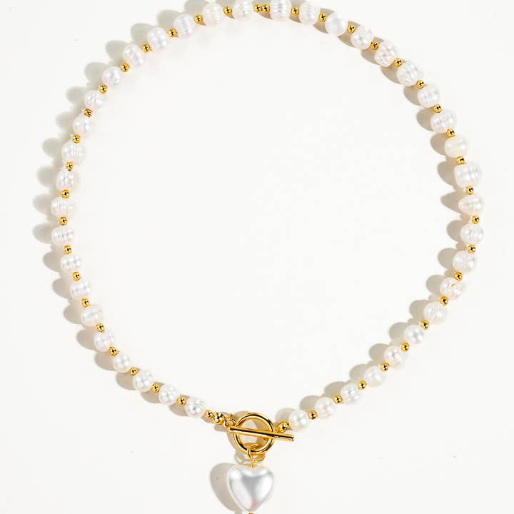 Pearl Amour Heart Necklace