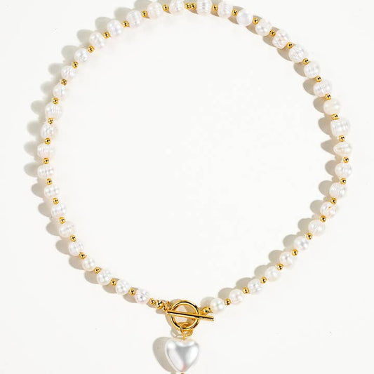 Pearl Amour Heart Necklace