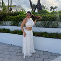 Tuscany Crinkle Skirt- Cream