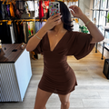 Fall For You Mini Dress- Brown