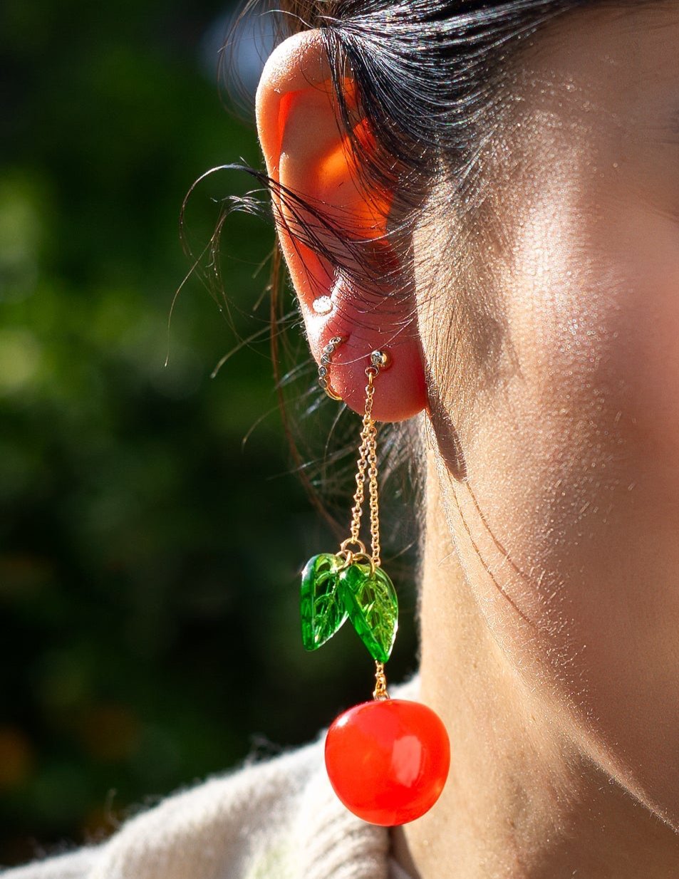 Cherry Bomb Layered Earrings