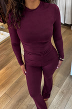 Deep Cherry Pant Set