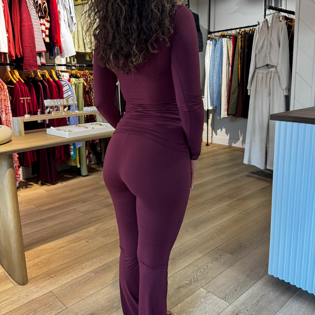 Deep Cherry Pant Set
