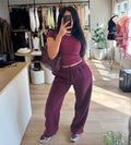 DND Pant Set- Black Cherry