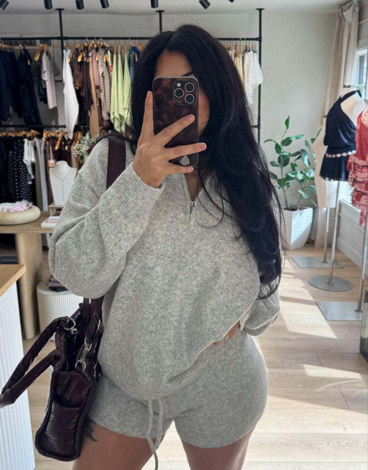 Soft Serve Short Set- Grey