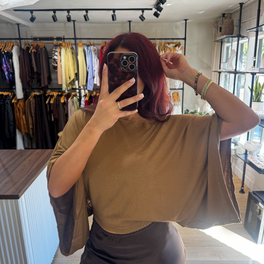 Weekend Essential Top- Camel