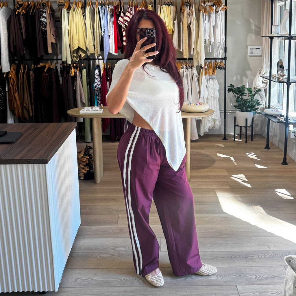 Cherry Cola Lace Trim Pants