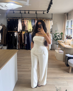 Noa Linen Pant Set- Chocolate