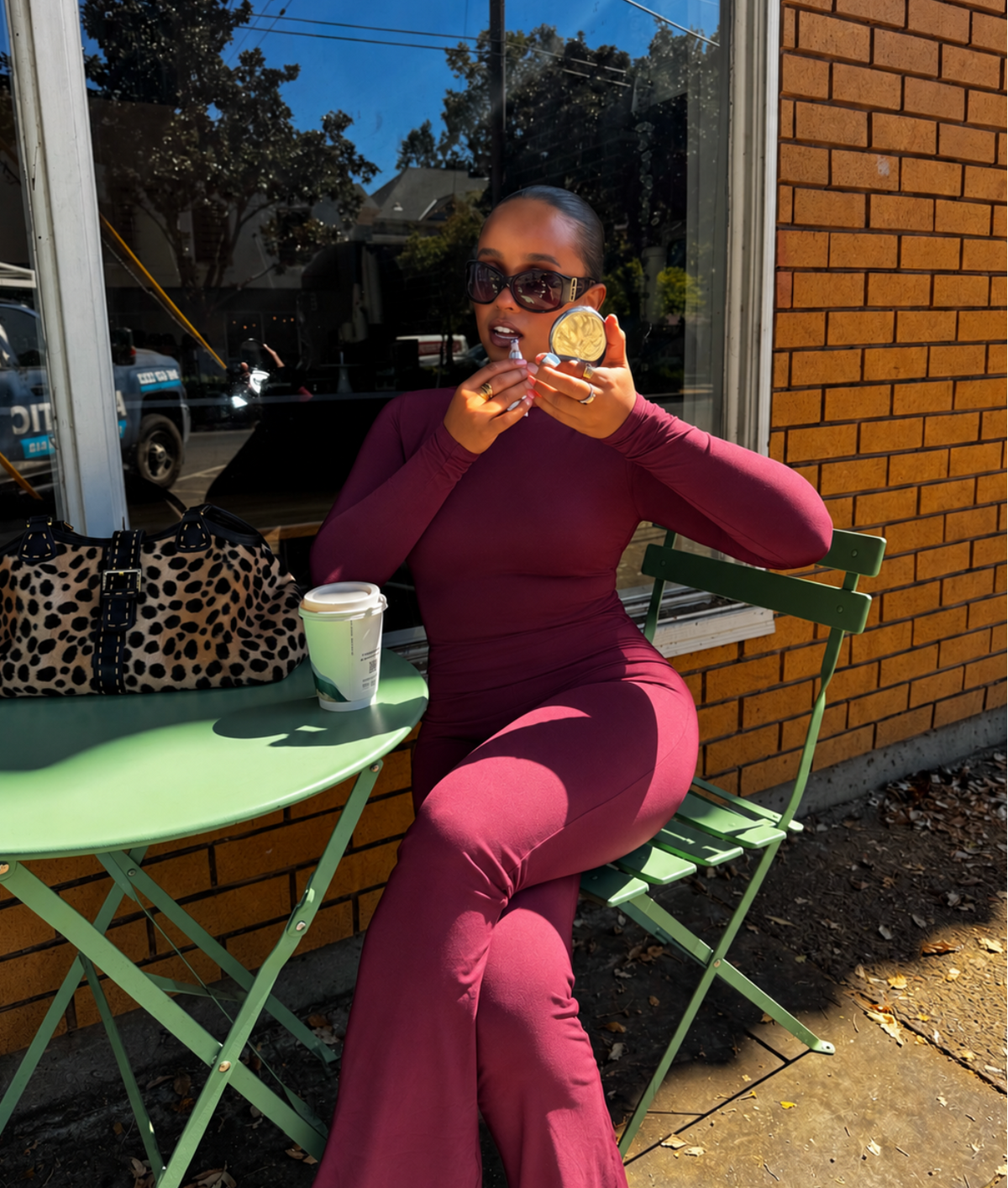 Deep Cherry Pant Set