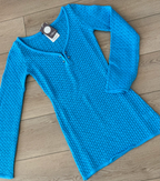 Aqua Crochet Mini Dress