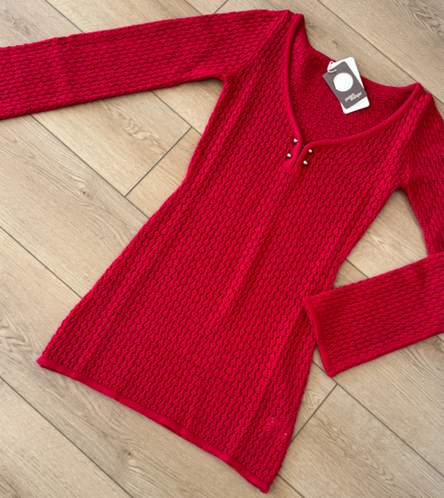 Cherry Crochet Mini Dress