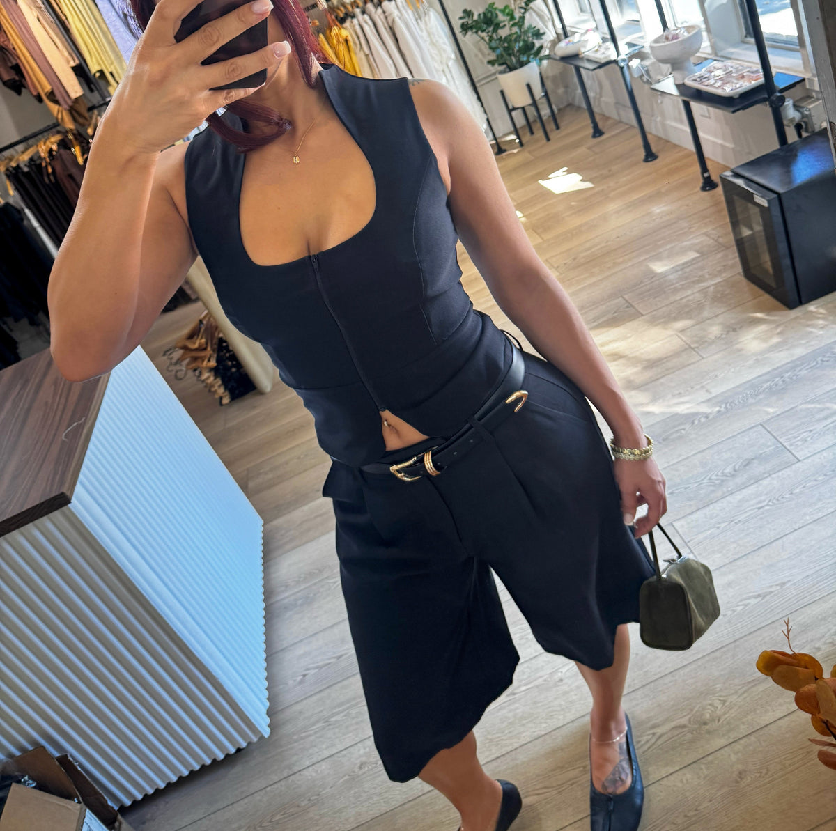 Dellara Zip Up Blouse
