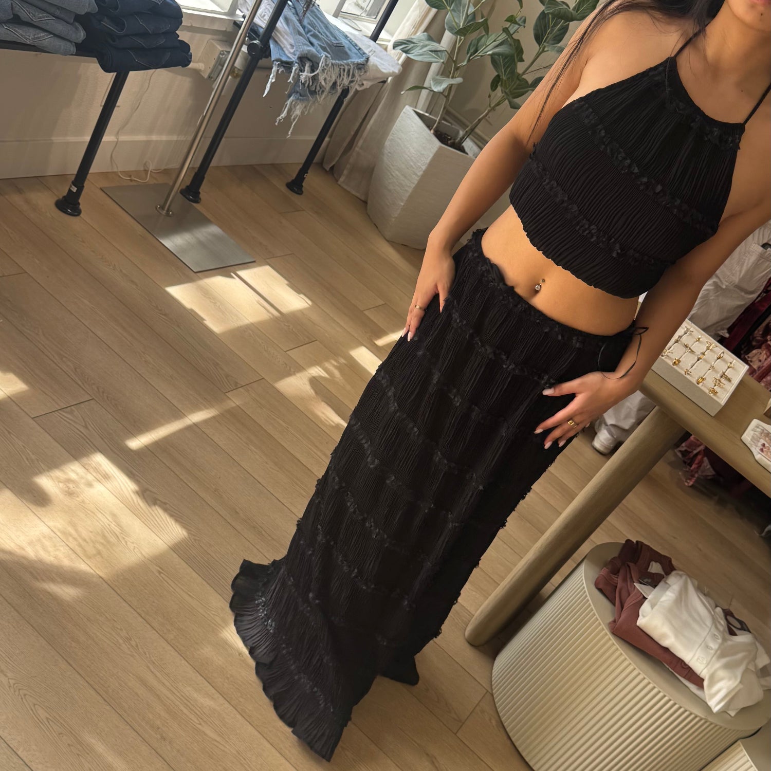 Midnight Crinkle Top