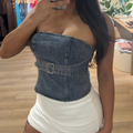 High Standards Denim Bustier