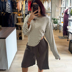 Moodboard Trouser Shorts- Brown