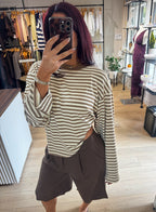 Coffee Run Striped Top