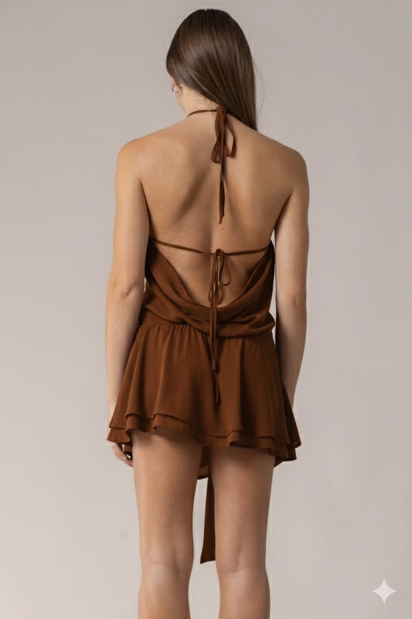 Brown Mini Dress