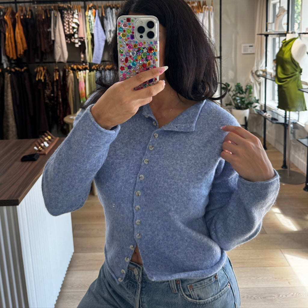 Cider Season Cardigan- Blue