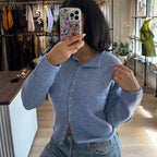 Cider Season Cardigan- Blue