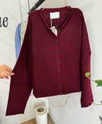 Cider Season Cardigan- Burgundy