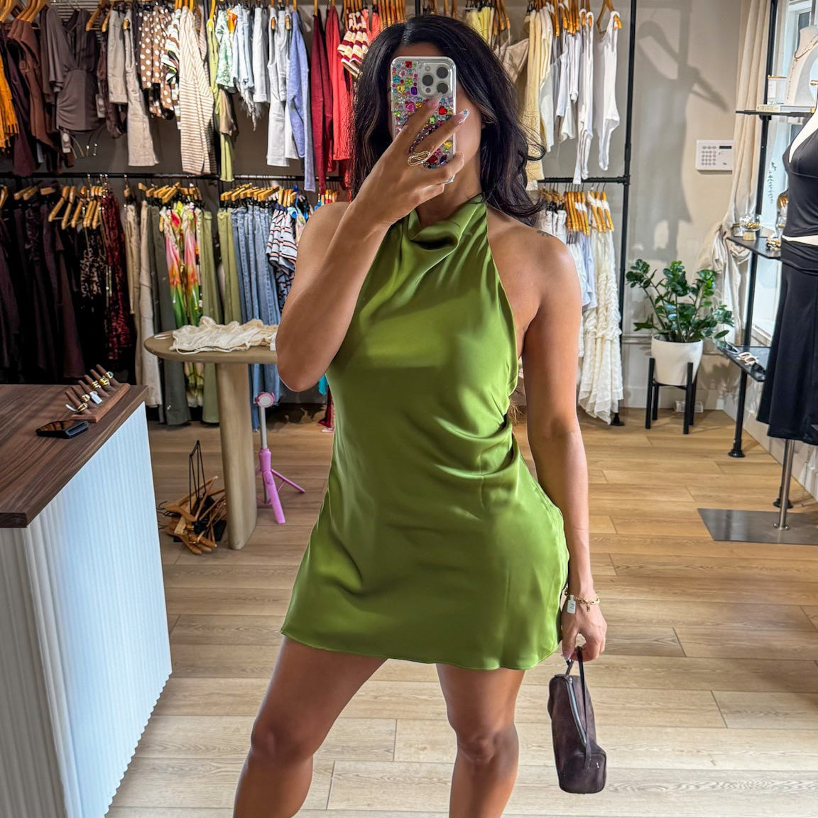 Golden Hour Mini Dress- Olive