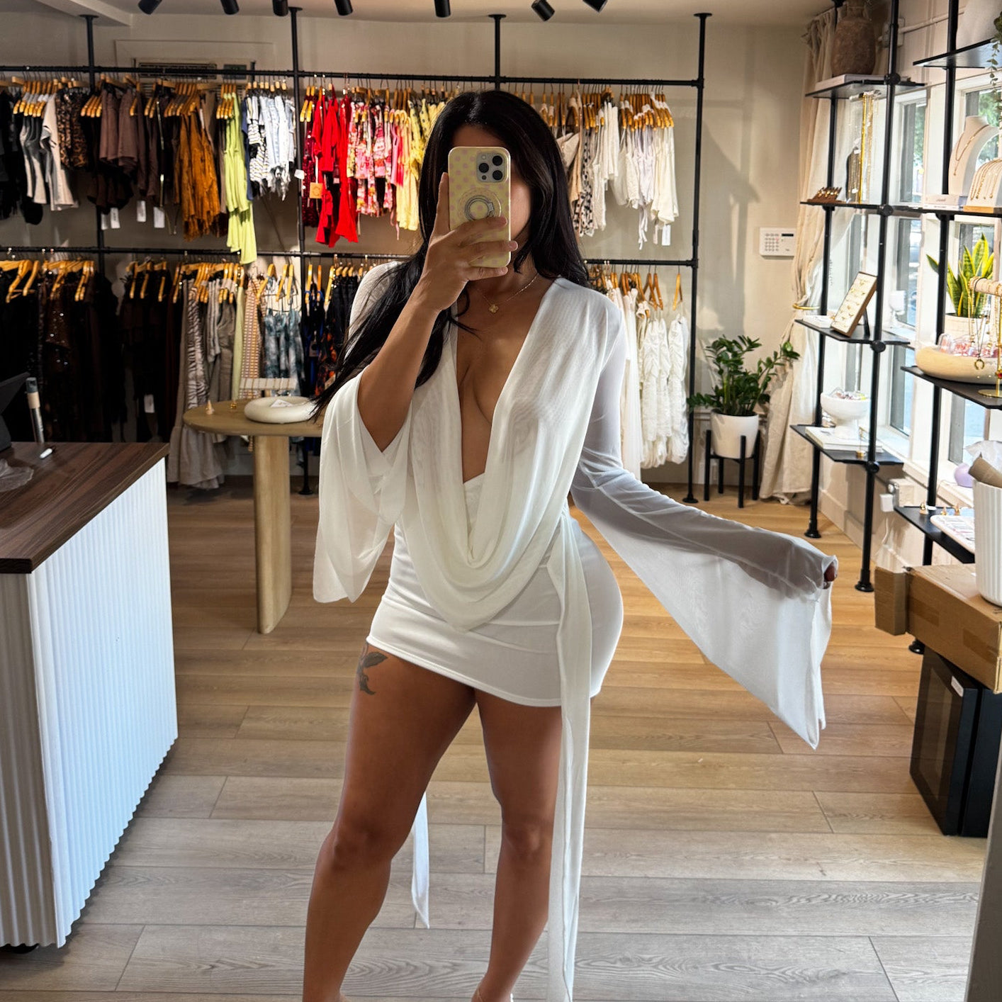 Main Character Mini Dress- White