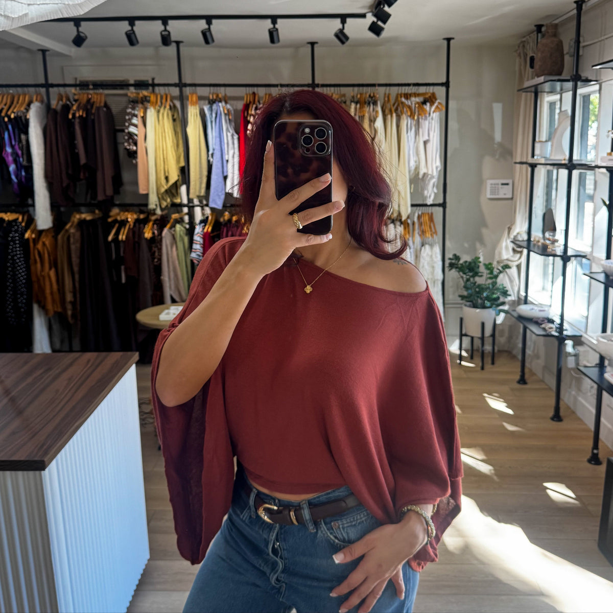 Weekend Essential Top- Brick