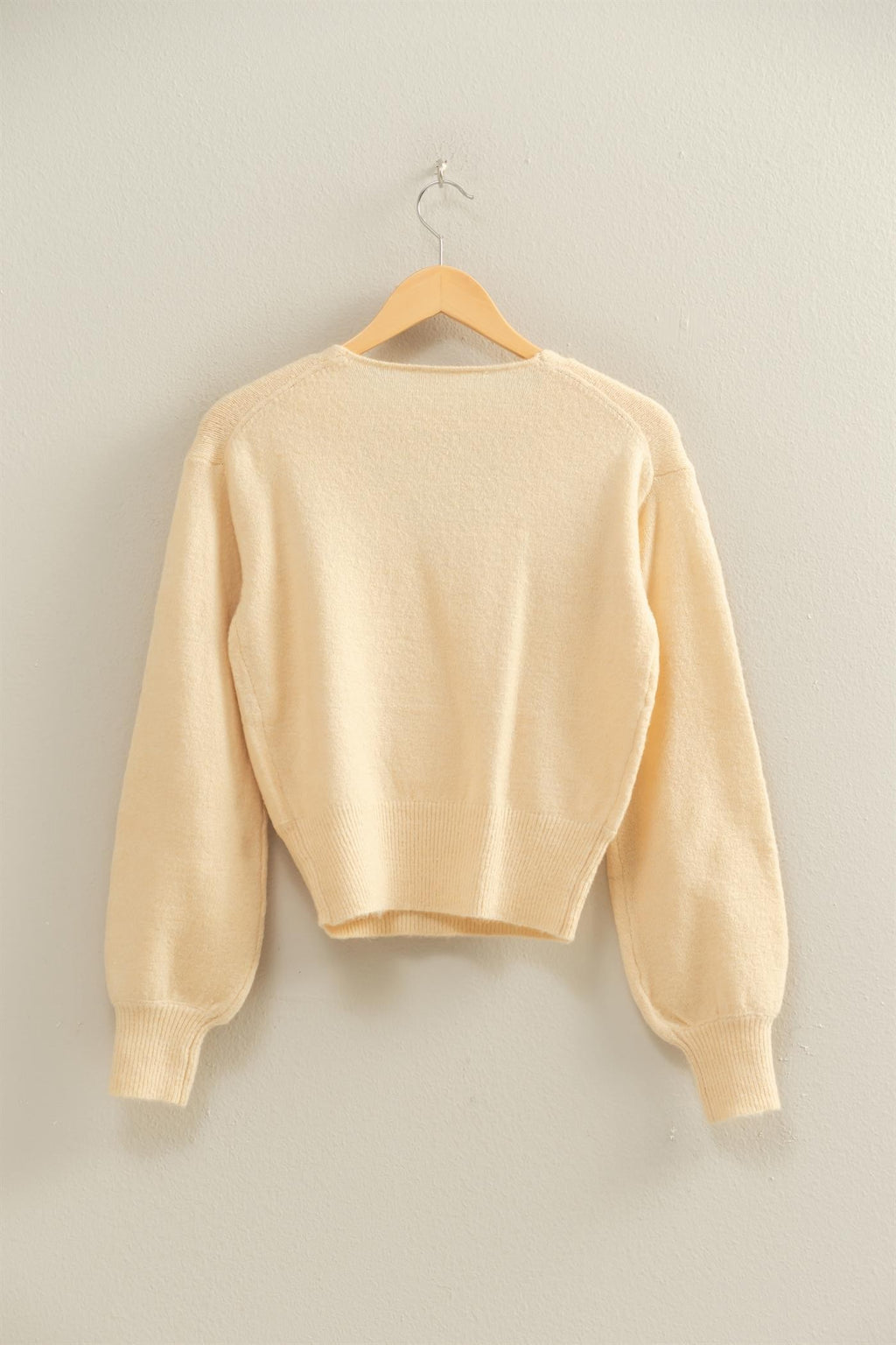 Vanilla Latte V Neck Sweater