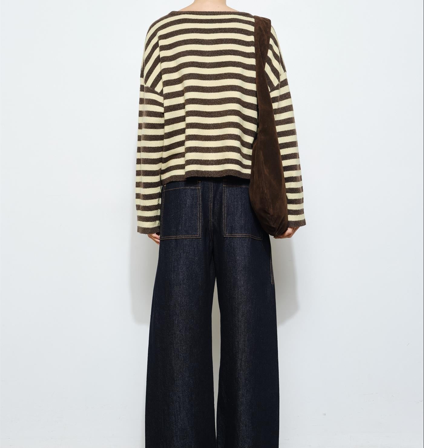 Paisley Striped Boxy Button Up Cardigan