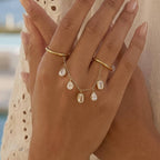Cosette CZ Dangle Drop Ring