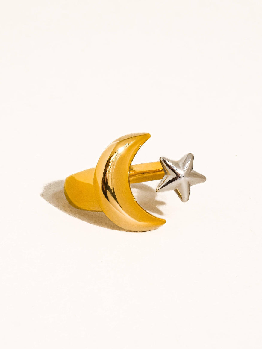 Star and Moon Ring