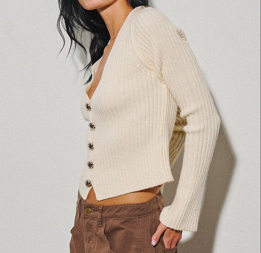 Nola Cardigan- Ivory