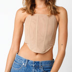 Jade Corset Top- Nude