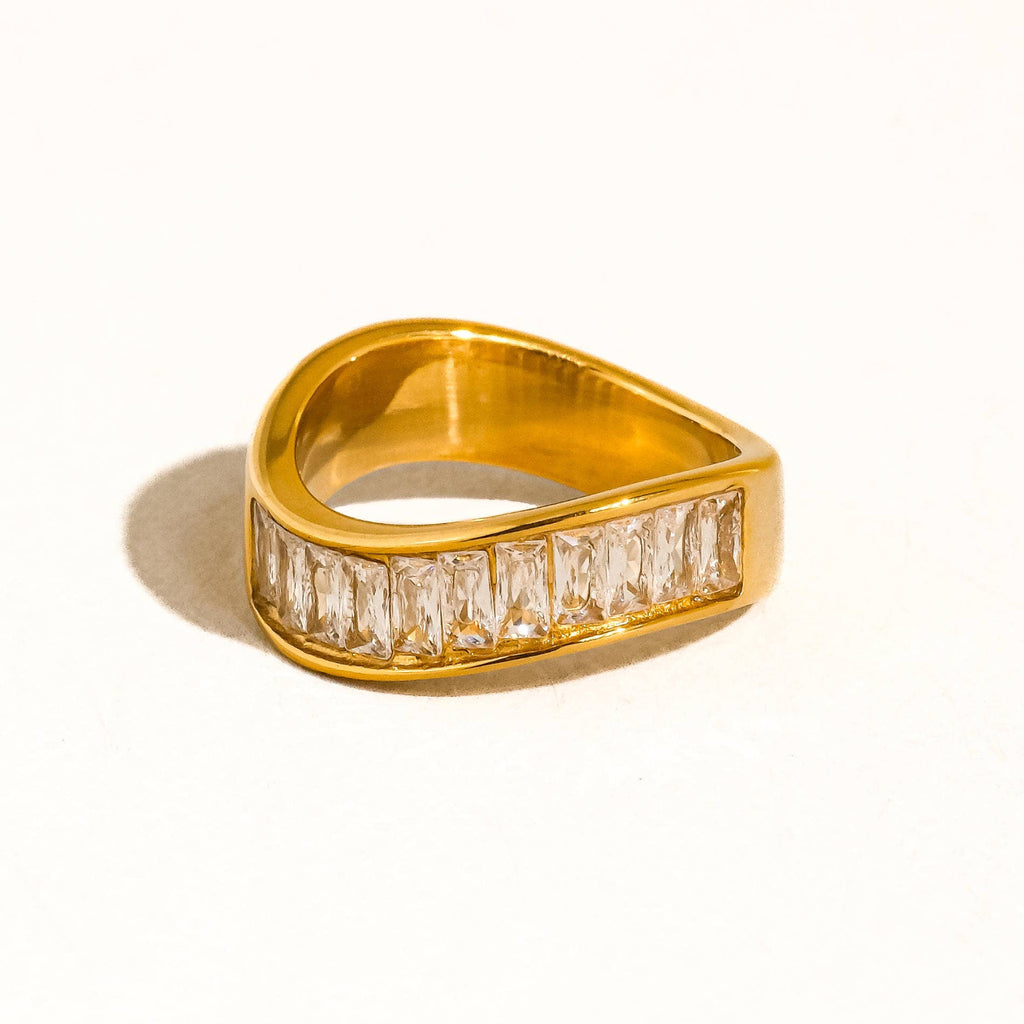 Calyxe CZ Baguette Band Ring