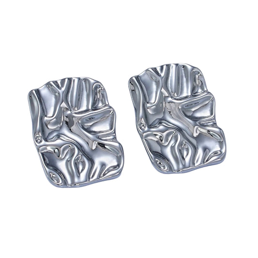 Silver Foil Earrings