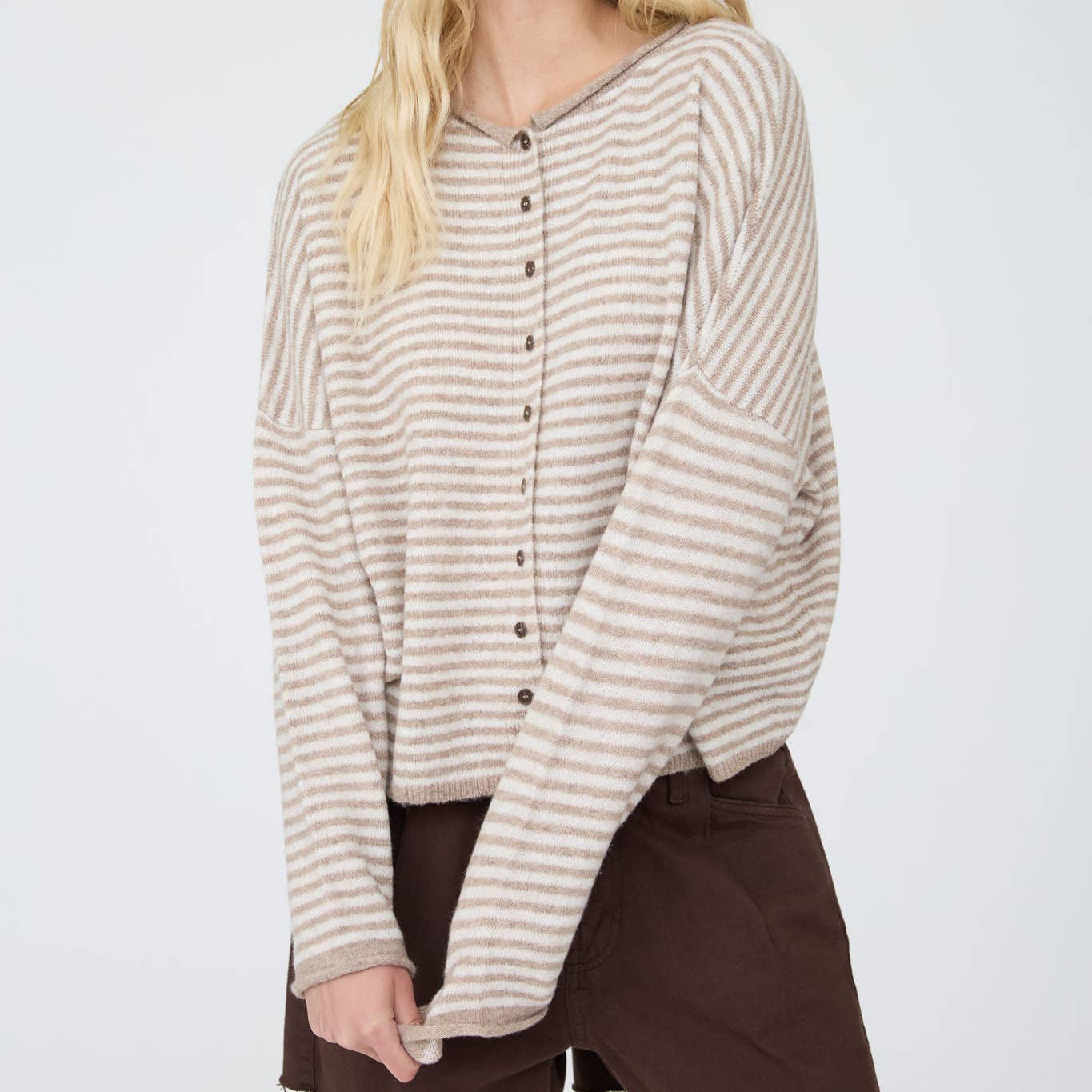 Cider Season Cardigan- Light Mocha