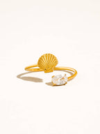Lumirae Shell CZ Open Ring