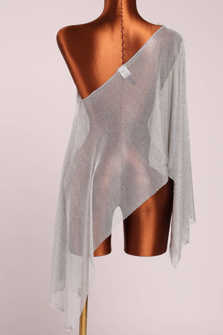 Soleil Top- Metallic Silver