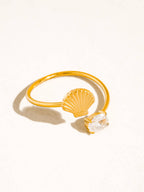 Lumirae Shell CZ Open Ring