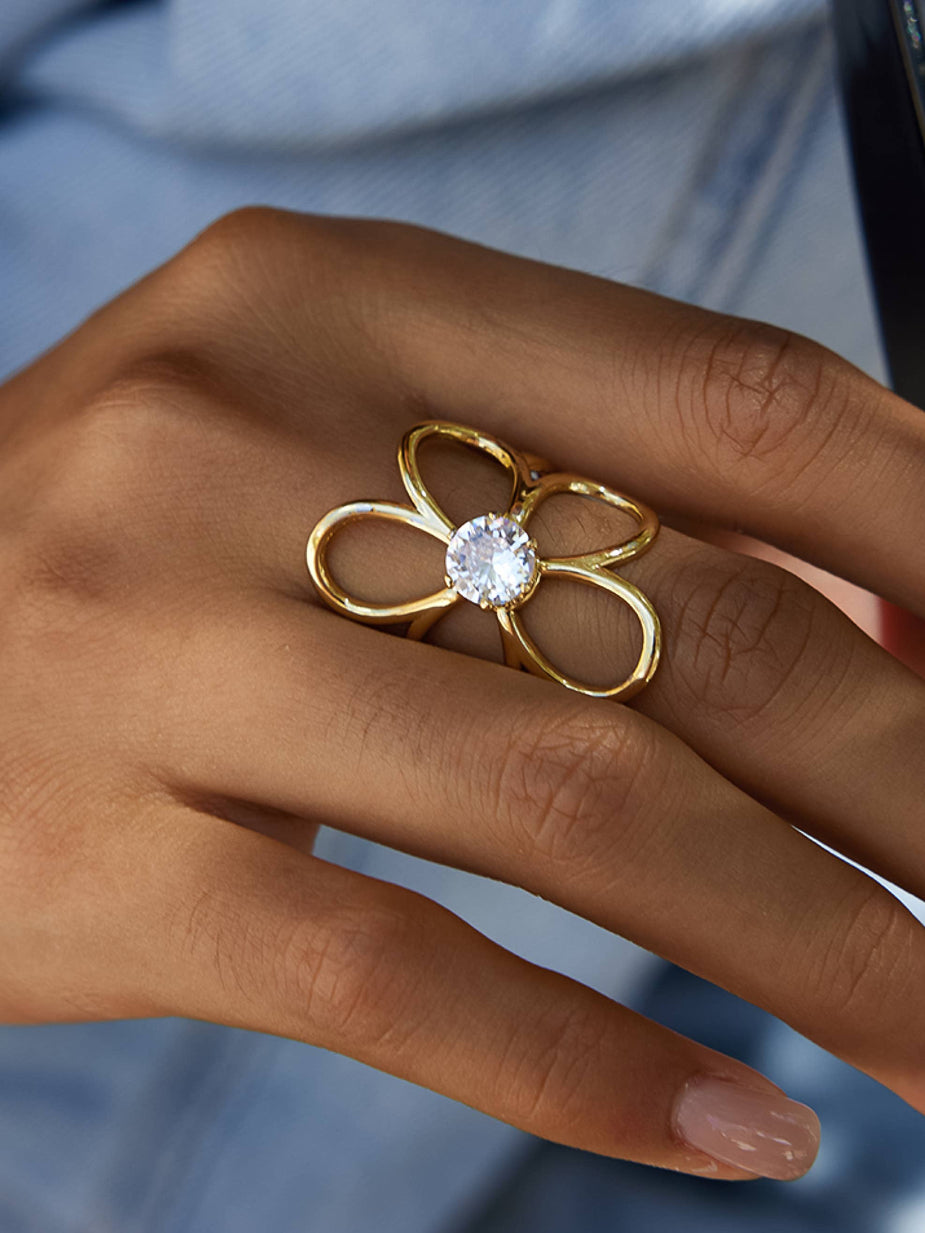 Cael CZ Flower Ring