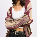 Cider Season Cardi- Burgundy