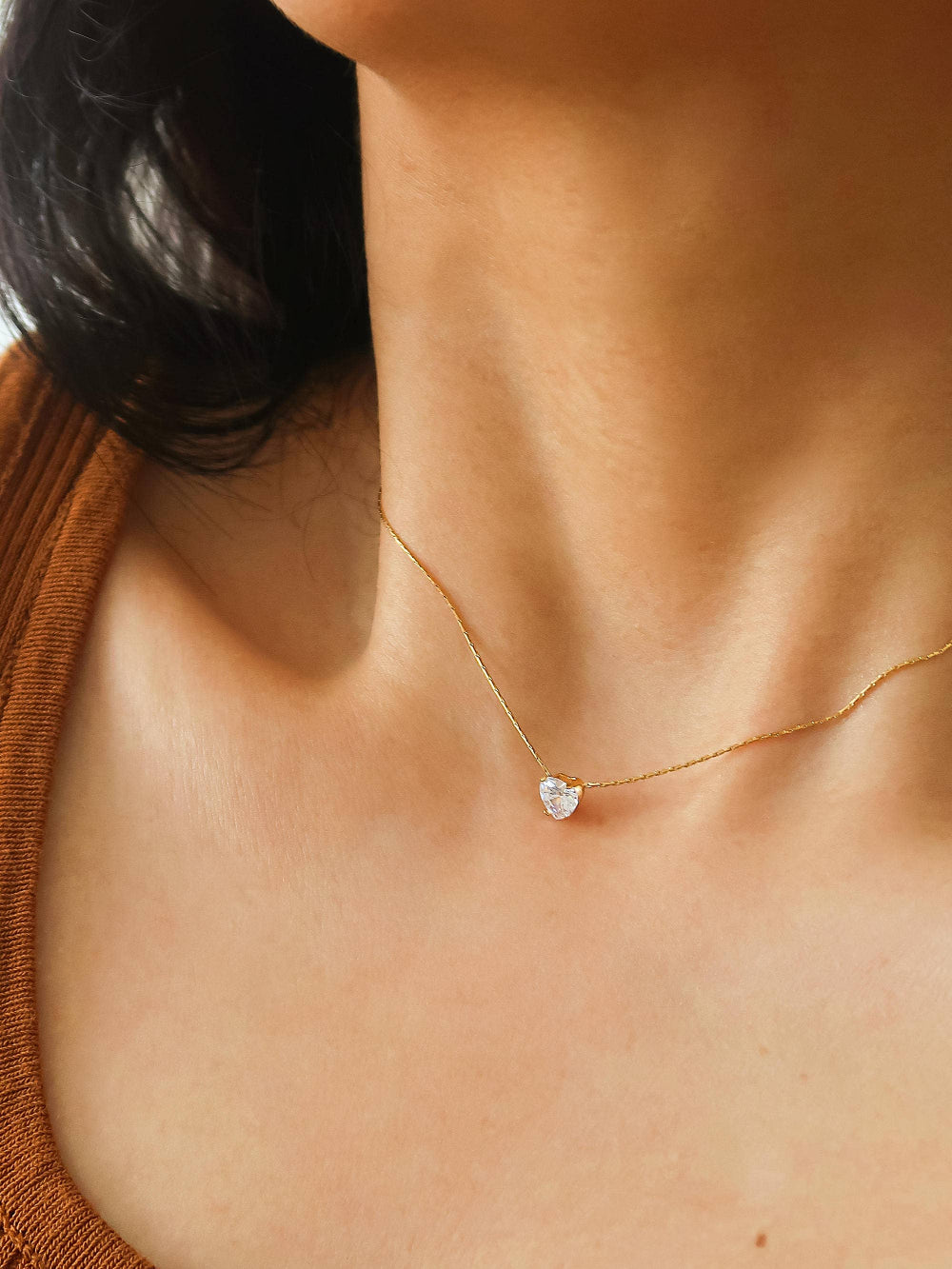 Bonnie Heart CZ Necklace