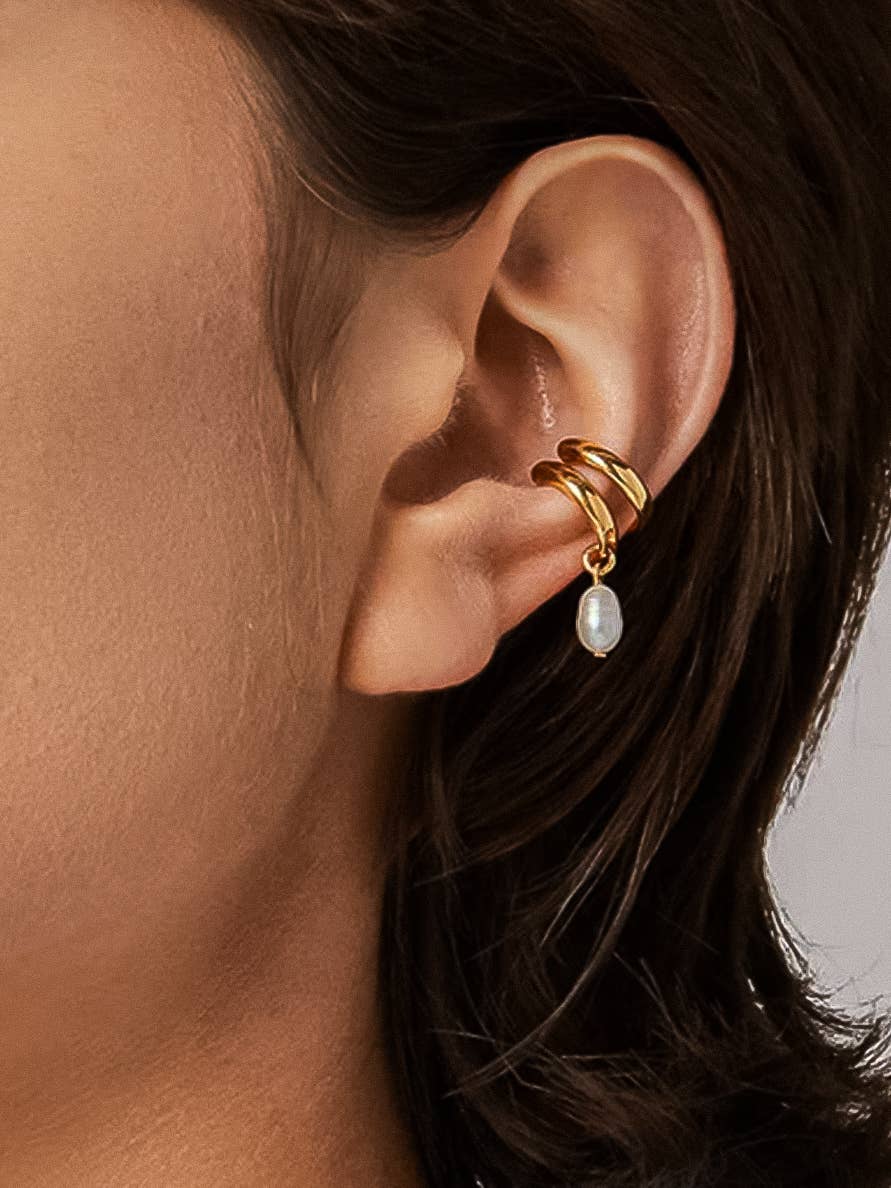 Talon Pearl Hoop Ear Cuff