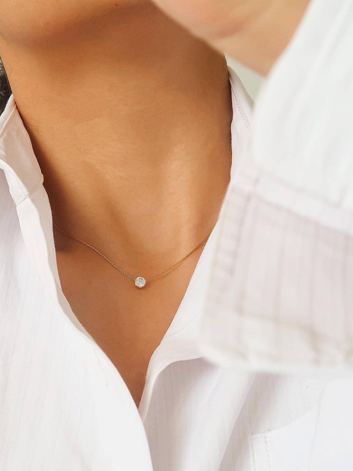Ciara Petite Round CZ Necklace