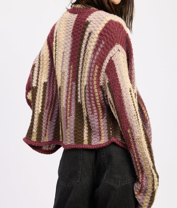 Cider Season Cardi- Burgundy