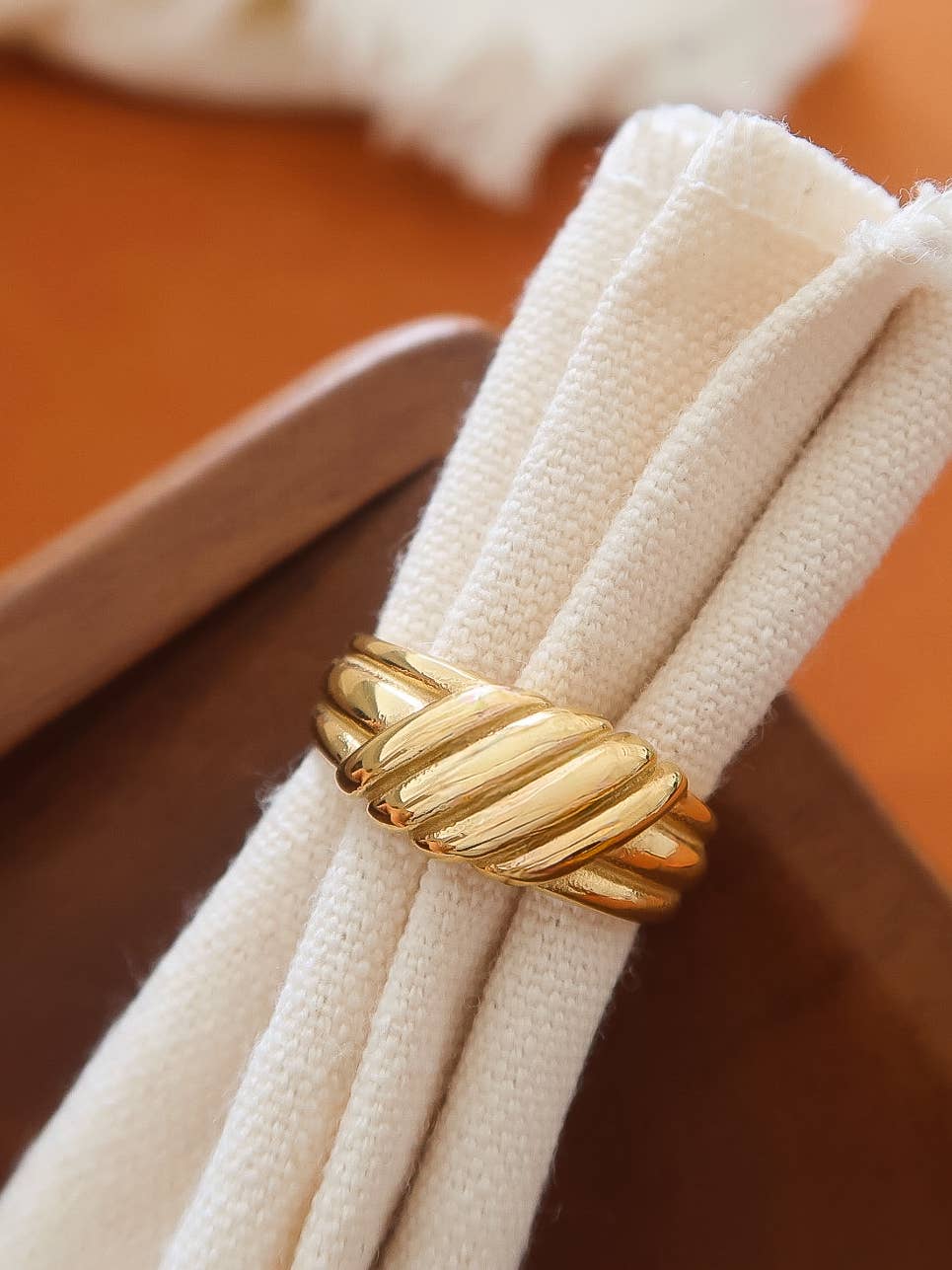 Duvette Twisted Dome Ring