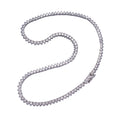 Silver CZ Tennis Chain Necklace
